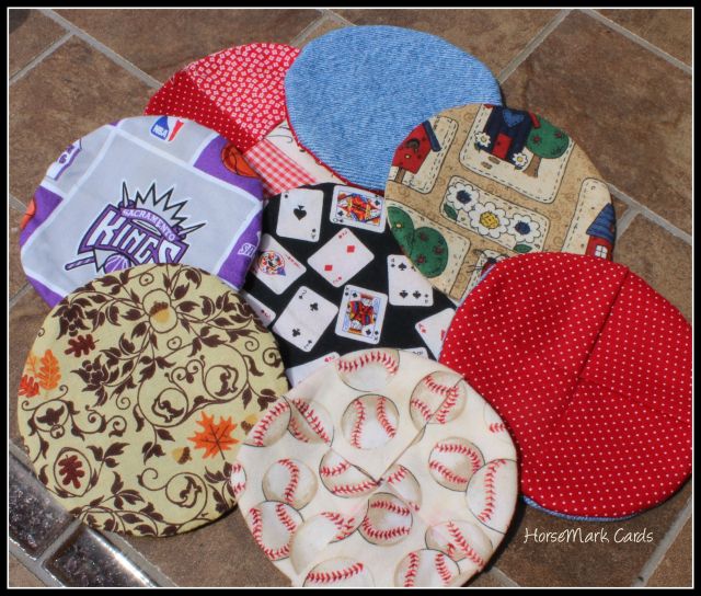 coasters made from cd pattern, fabric coasters